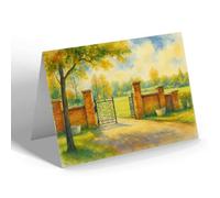 NOTELET - 1939-45 Memorial, Eureka Park, Swadlincote - Vintage Art Style