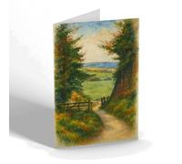 NOTELET - A Glimpse of the Gog, Petworth - Vintage Art Style
