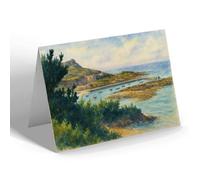 NOTELET - A Glimpse of the Harbour, Portelet - Vintage Art Style