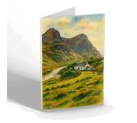 NOTELET - A Lonely Cottage & Two Sisters, Glencoe - Vintage Art Style