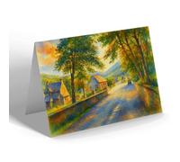 NOTELET - A Peep through the Trees, Leadhills - Vintage Art Style
