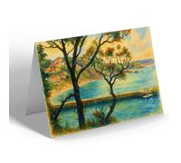 NOTELET - A Peep Through the Trees, Looe - Vintage Art Style