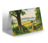 NOTELET - A Peep through the Trees, Red Wharf Bay (a) - Vintage Art Style