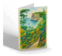NOTELET - A View from the Zig Zag, St Margaret's Bay - Vintage Art Style