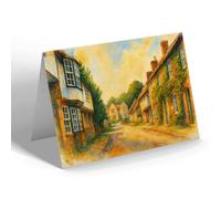 NOTELET - Abbey Street, Cerne Abbas (a) - Vintage Art Style