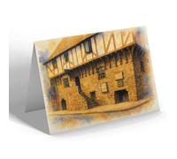 NOTELET - Aberconwy the Oldest House in Wales Conway - Vintage Art Style