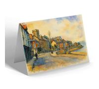 NOTELET - Aberdovey from Coppen Hill Street - Vintage Art Style