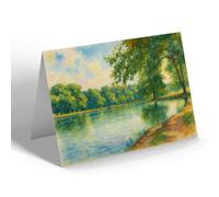 NOTELET - Adam's Pond, Richmond Park, East Sheen - Vintage Art Style