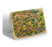 NOTELET - Aerial View Of Oxford - Vintage Art Style