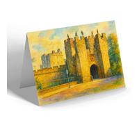 NOTELET - Alnwick Castle. The Barbican - Vintage Art Style