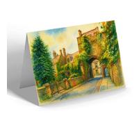 NOTELET - Ancient Gate House, Cathedral Green, Wells b - Vintage Art Style