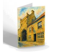 NOTELET - Ancient Gate House, Sadler Street, Wells (a) - Vintage Art Style