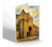 NOTELET - Ancient Gate House, Sadler Street, Wells (b) - Vintage Art Style