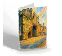 NOTELET - Ancient Gatehouse, Wells - Vintage Art Style