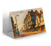 NOTELET - Ancient High House, Stafford (a) - Vintage Art Style
