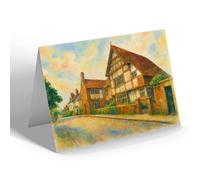 Notelet - Anne of Cleves House Hurstpierpoint - Vintage Art Style