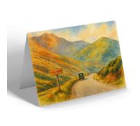 NOTELET - Approach to Devil's Elbow, Glenshee - Vintage Art Style