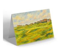 NOTELET - Aulton Road & Hotel, Golf Course, Cruden Bay - Vintage Art Style