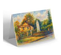 NOTELET - Bailey Hill & War Memorial, Mold - Vintage Art Style