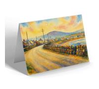 NOTELET - Ballygally & Knock Dhu from South - Vintage Art Style