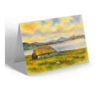 NOTELET - Barabel's Hut, Gairloch - Vintage Art Style