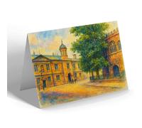 NOTELET - Bedford. Entrance to St Paul's/Town Hall - Vintage Art Style