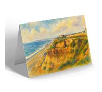 NOTELET - Bexhill & Beachy Head from Galley Hill - Vintage Art Style