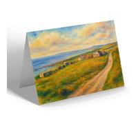 NOTELET - Bexington on Sea from Labour in Vain Road - Vintage Art Style