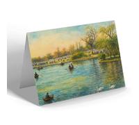NOTELET - Birmingham. On Lake, Cannon Hill Park SW - Vintage Art Style