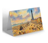 NOTELET - Blackpool. Central Promenade (b) - Vintage Art Style