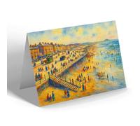 NOTELET - Blackpool. The Central Promenade & Beach - Vintage Art Style