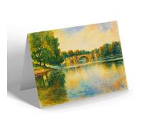 NOTELET - Blenheim. Lake & Grand Bridge - Vintage Art Style