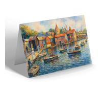 NOTELET - Boating Lake Festival Pleasure Gardens a - Vintage Art Style