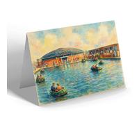 NOTELET - Boating Lake & Rotunda, Folkestone - Vintage Art Style
