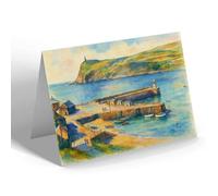 NOTELET - Bradda Head & the Harbour, Port Erin - Vintage Art Style