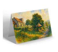 NOTELET - Bramber Church & Lych Gate - Vintage Art Style