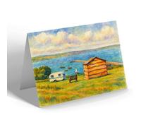 NOTELET - Breakwater from Bay View Holiday Estate - Vintage Art Style