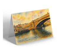 NOTELET - Bridge & Town, Stourport-on-Severn - Vintage Art Style