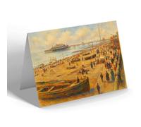 NOTELET - Brighton. The Beach & West Pier - Vintage Art Style