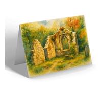 NOTELET - Brignall Old Church Ruins, Greta Bridge (a) - Vintage Art Style