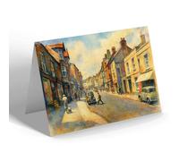 NOTELET - Broad Street, Lyme Regis (a) - Vintage Art Style