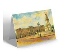 NOTELET - Buckingham Palace & Victoria Memorial © - Vintage Art Style