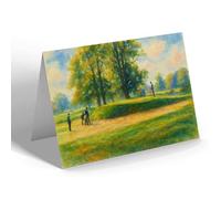 NOTELET - Burhill Golf Club. 4th Green & Bunker - Vintage Art Style