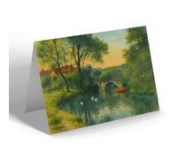 NOTELET - Bury St Edmunds. Abbots Bridge - Vintage Art Style