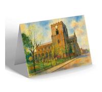 NOTELET - Bury St Edmunds. St Mary's Church - Vintage Art Style
