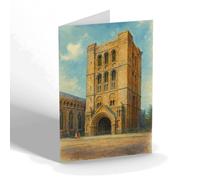 NOTELET - Bury St Edmunds. The Norman Tower - Vintage Art Style
