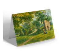 NOTELET - Bury St Edmunds. The Ruins, Abbey Gardens - Vintage Art Style