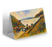 NOTELET - Caban Goch Dam, Elan Valley - Vintage Art Style