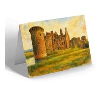NOTELET - Caerlaverock Castle, Dumfries (d) - Vintage Art Style