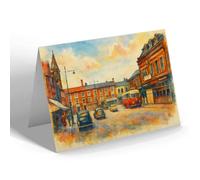 NOTELET - Campbell Place, Stoke-on-Trent - Vintage Art Style